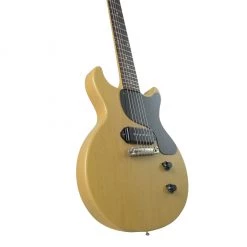 Electric Guitars Gibson Custom Shop - 1958 Les Paul Junior Double-Cut DC Re-issue VOS - TV Yellow