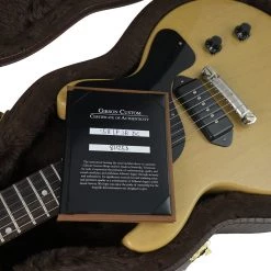 Electric Guitars Gibson Custom Shop - 1958 Les Paul Junior Double-Cut DC Re-issue VOS - TV Yellow