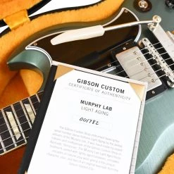 Gibson Custom Shop Electric Guitars Gibson Murphy Lab 1964 SG Standard Maestro - Light Aged - Pelham Blue