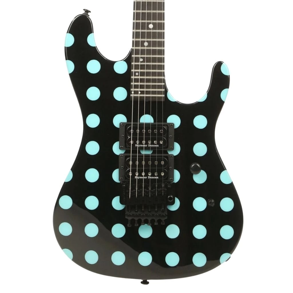 Kramer Nightswan Black/Black Polka Dot Electric Guitars