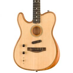 Fender American Acoustasonic Telecaster - Left Handed - Natural Acoustic Guitars