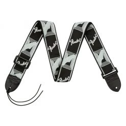 See All Fender - 2" Monogrammed Strap, Black/Light Grey/Dark Grey