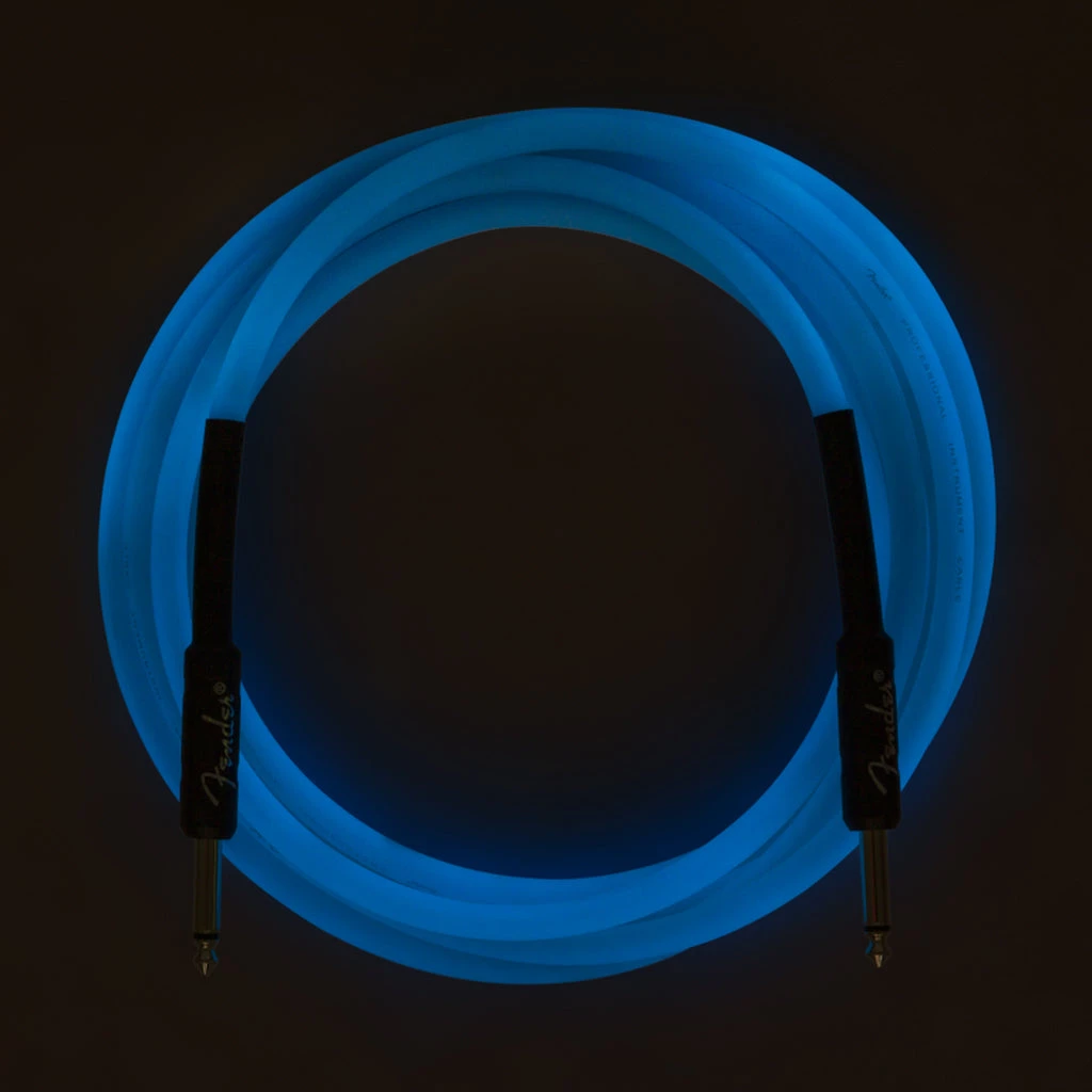 Fender - Professional Glow In The Dark Cable, Blue, 10' See All