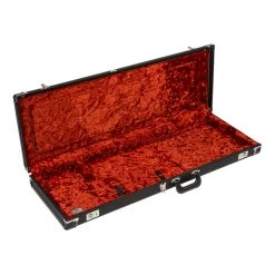 Fender G&G Deluxe Strat®/Tele® Hardshell Case, Black With Orange Plush Guitar & Bass Cases & Gigbags