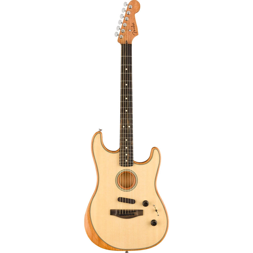 Fender American Acoustasonic® Strat®, Ebony Fingerboard, Natural Acoustic Guitars