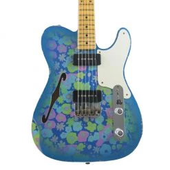 Electric Guitars Fender Custom Shop - Limited Edition Dual P90 Blue Floral Telecaster - Relic