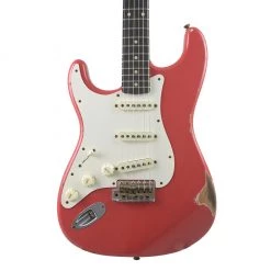 Fender Custom Shop - LTD 59 Strat Left Handed Relic - Aged Fiesta Red Electric Guitars