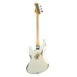 Fender Custom Shop 1960 Heavy Relic Jazz Bass - Aged Olympic White - Rosewood Fretboard Bass Guitars