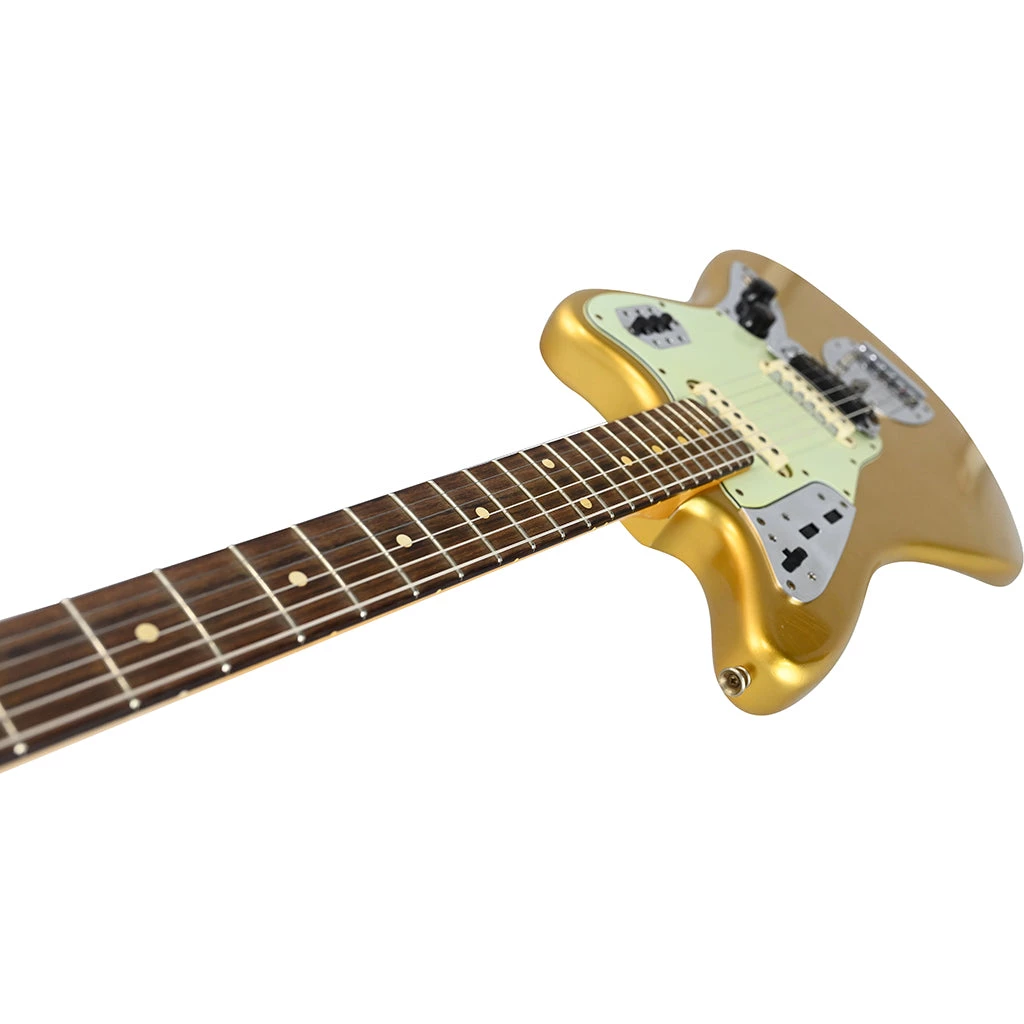 Electric Guitars Fender Custom Shop Limited Edition 1963 Jaguar Journeyman Relic - Aged Aztec Gold - Rosewood Fretboard