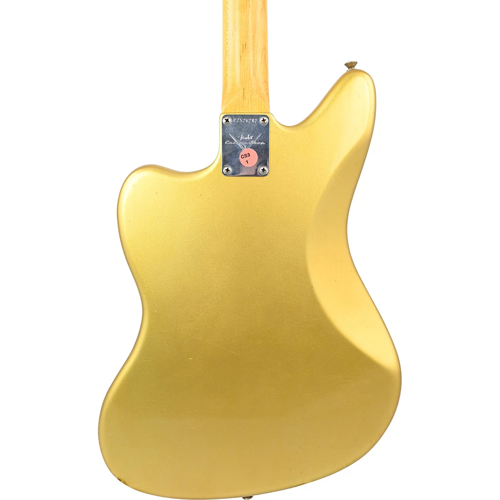 Electric Guitars Fender Custom Shop Limited Edition 1963 Jaguar Journeyman Relic - Aged Aztec Gold - Rosewood Fretboard
