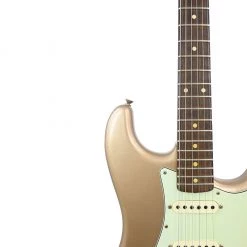 Electric Guitars Fender Custom Shop 1961 Stratocaster Journeyman Relic - Faded Shoreline Gold - Rosewood Fretboard