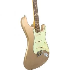 Electric Guitars Fender Custom Shop 1961 Stratocaster Journeyman Relic - Faded Shoreline Gold - Rosewood Fretboard