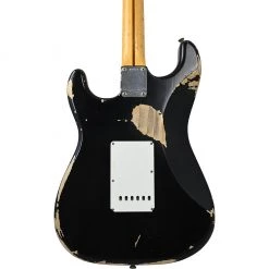 Electric Guitars Fender Custom Shop Private Collection HAR Stratocaster - Black - Masterbuilt By Dennis Galuszka