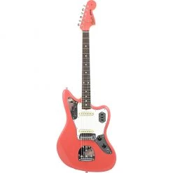 Fender Custom Shop 1964 Jaguar Journeyman Relic - Faded Aged Fiesta Red Electric Guitars