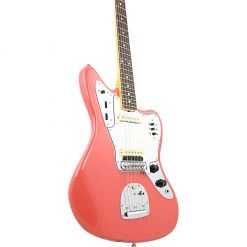 Fender Custom Shop 1964 Jaguar Journeyman Relic - Faded Aged Fiesta Red Electric Guitars