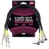 Ernie Ball E6076 - Straight/Angle Patch Cable 3-Pack - Black - 1.5ft