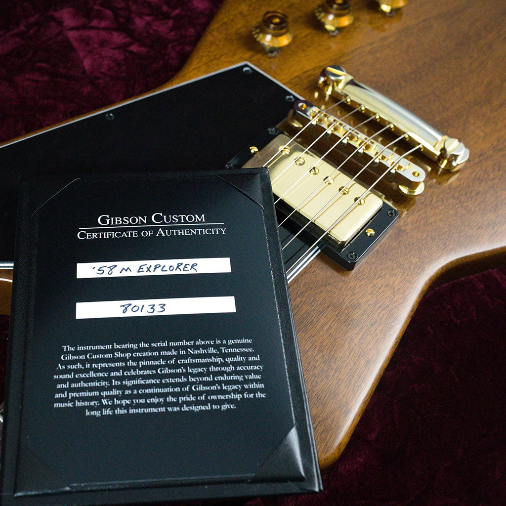 Electric Guitars Gibson Custom Shop 1958 Mahogany Explorer Reissue VOS - Walnut
