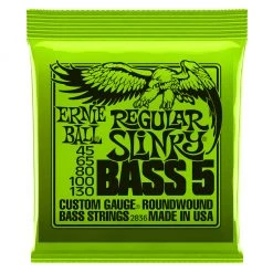 Ernie Ball E2836 - Regular Slinky 5 String Bass 45-130 Bass Guitar Strings See All
