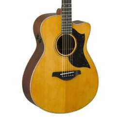 Acoustic Guitars Yamaha - AC5R All-Solid Concert Acoustic/Electric Guitar W/Case - Vintage Natural