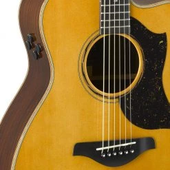 Acoustic Guitars Yamaha - AC5R All-Solid Concert Acoustic/Electric Guitar W/Case - Vintage Natural