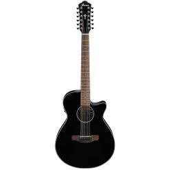 Ibanez - AEG5012 Acoustic Guitar - Black High Gloss Acoustic Guitars