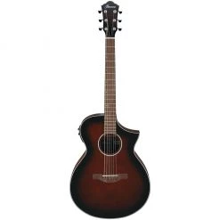 Acoustic Guitars Ibanez AEWC11 DVS Acoustic Guitar - Dark Violin Sunburst High Gloss