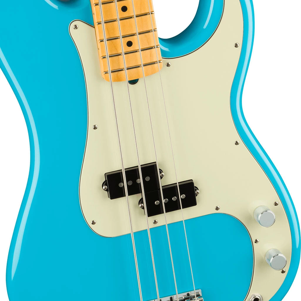 Fender - American Professional II Precision Bass® - Maple Fingerboard - Miami Blue Bass Guitars