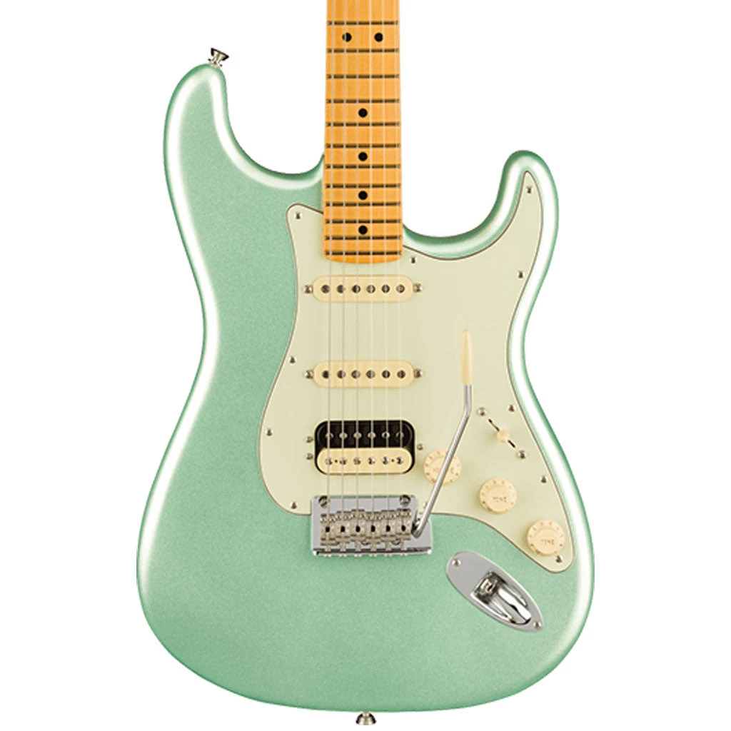 Fender - American Professional II Stratocaster® HSS - Maple Fingerboard - Mystic Surf Green Electric Guitars