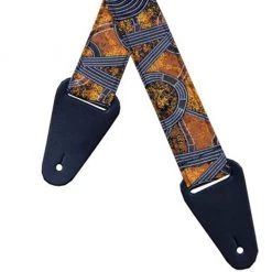 See All Colonial Leather - Aboriginal Art Guitar Strap – Bush Plum Gold