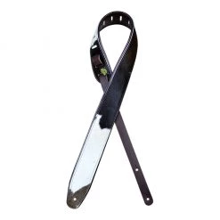 Colonial Leather - 2.5” Wide Genuine Hair On Cowhide With Brown Leather Back Guitar Strap See All