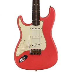 Electric Guitars Fender Custom Shop '62/'63 Stratocaster - Journeyman Relic - Left Handed - Aged Fiesta Red (Limited Edition)