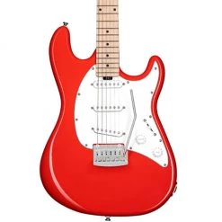 Sterling By Music Man Sterling Sub Cutlass SSS - Fiesta Red- Maple Neck Electric Guitars
