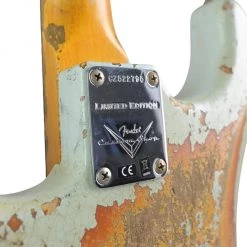 Electric Guitars Fender Custom Shop - Limited Edition'59 Stratocaster - Super Heavy Relic - Aged Sonic Blue Over Chocolate 3 Colour Sunburst