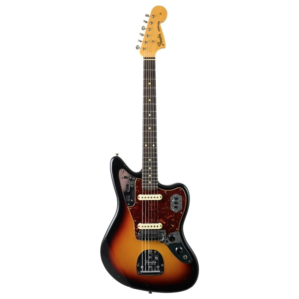 Electric Guitars Fender Custom Shop 1963 Jaguar Journeyman Relic - 3 Tone Sunburst