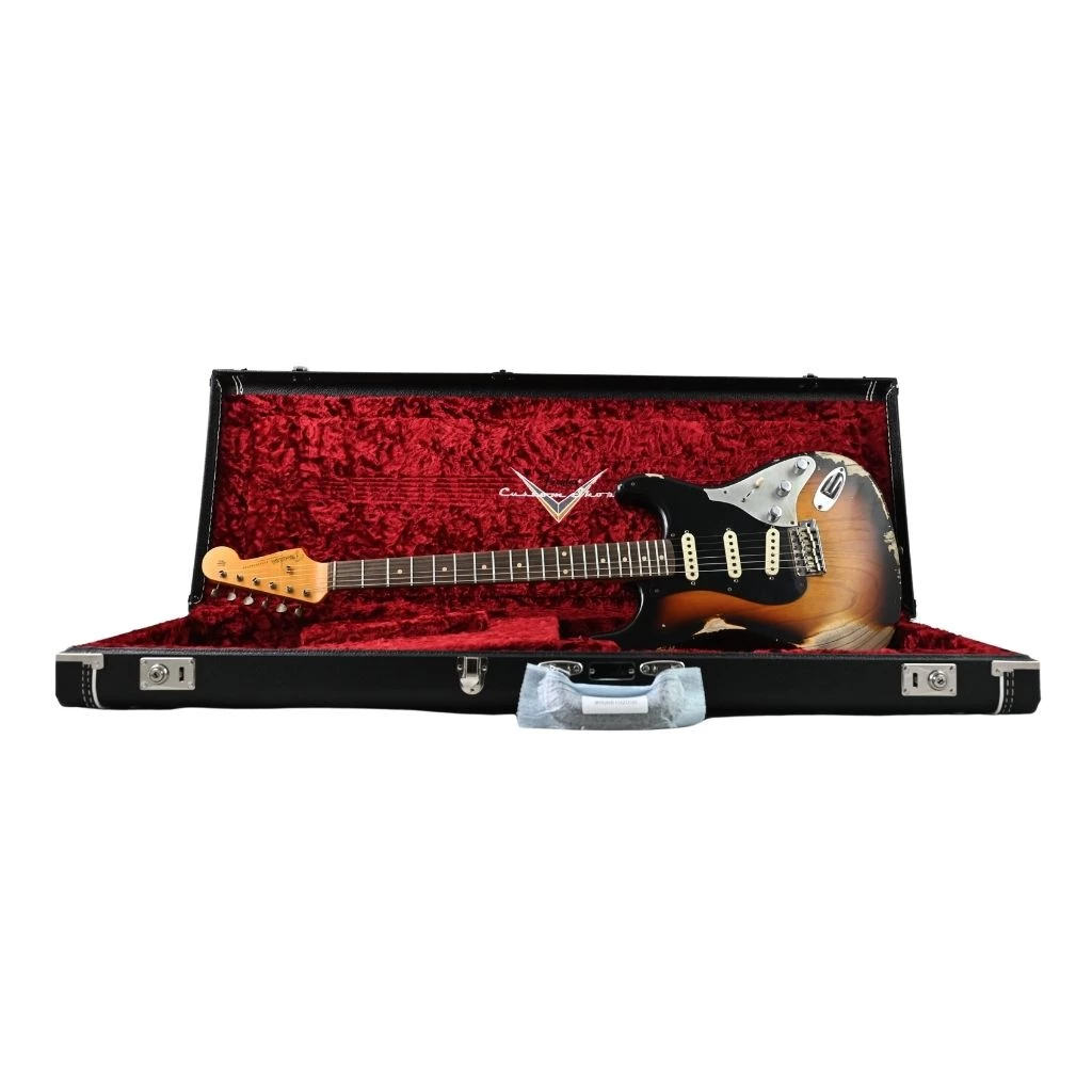 Electric Guitars Fender Custom Shop Poblano II Stratocaster Heavy Relic - Faded Aged 3 Tone Sunburst