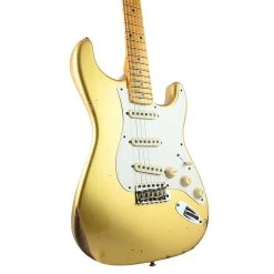Electric Guitars Fender Custom Shop 1957 Stratocaster Relic - Aged HLE Hayne's Limited Edition Gold