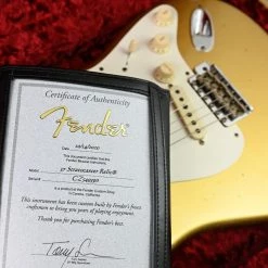 Electric Guitars Fender Custom Shop 1957 Stratocaster Relic - Aged HLE Hayne's Limited Edition Gold