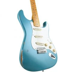 Fender Custom Shop - 2020 56 Stratocaster - Faded Taos Turquoise Relic Electric Guitars