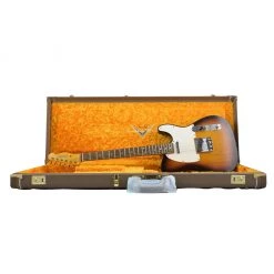 Electric Guitars Fender Custom Shop 1959 Telecaster Journeyman Relic - Faded Aged Chocolate 3-Colour Sunburst - Rosewood