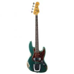 Bass Guitars Fender Custom Shop - Time Machine 1960 Jazz Bass - Aged Sherwood Green Metallic - Heavy Relic