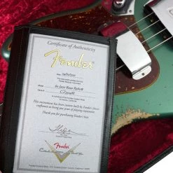 Bass Guitars Fender Custom Shop - Time Machine 1960 Jazz Bass - Aged Sherwood Green Metallic - Heavy Relic