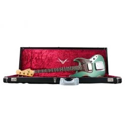 Bass Guitars Fender Custom Shop - Time Machine 1960 Jazz Bass - Aged Sherwood Green Metallic - Heavy Relic