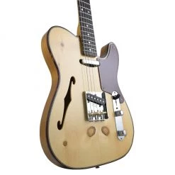 Fender Custom Shop Electric Guitars Fender Limited Edition Knotty Pine Tele Thinline - Aged Natural - Rosewood