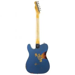 Fender Custom Shop 1960 Tele Custom Heavy Relic - Aged Lake Placid Blue Over Chocolate 3 Tone Sunburst