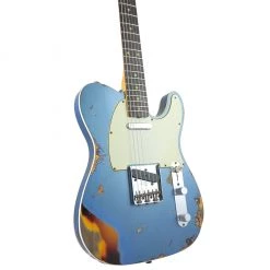 Fender Custom Shop 1960 Tele Custom Heavy Relic - Aged Lake Placid Blue Over Chocolate 3 Tone Sunburst