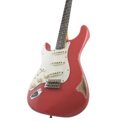 Fender Custom Shop - LTD 59 Strat Left Handed Relic - Aged Fiesta Red Electric Guitars