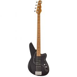 Reverend Decision P - Midnight Black - Roasted Maple Bass Guitars