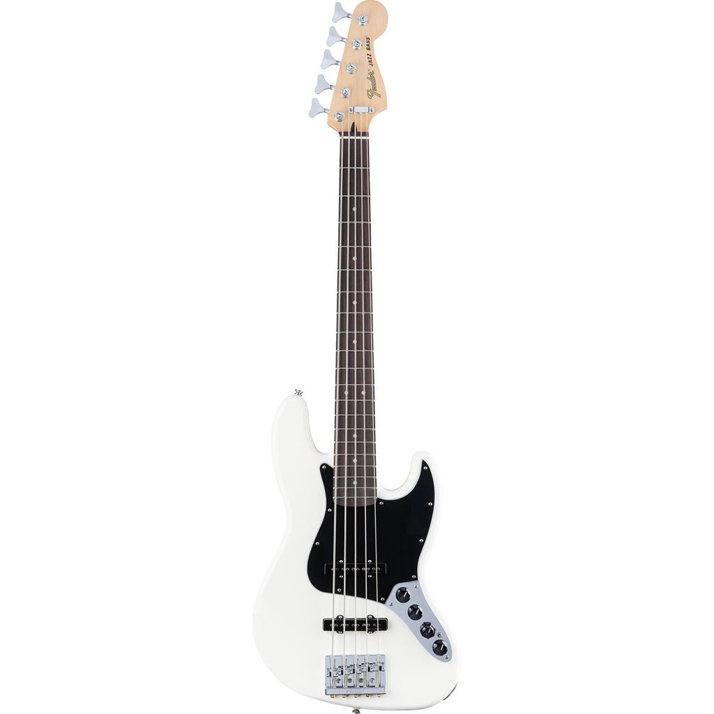 Fender - Deluxe Active Jazz Bass® V, Pau Ferro Fingerboard, Olympic White
