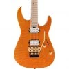Electric Guitars Charvel Pro-Mod DK24 HH FR M Mahogany With Quilt Maple - Dark Amber