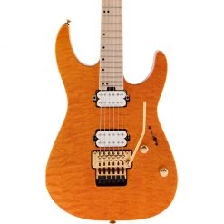 Electric Guitars Charvel Pro-Mod DK24 HH FR M Mahogany With Quilt Maple - Dark Amber